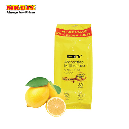 (MR.DIY) Antibacterial Multi-surface Cleansing Wipes (60 sheets)