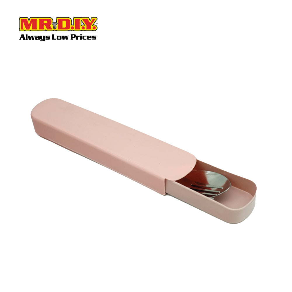 (MR.DIY) Cutlery Set Spoon & Fork With Cover