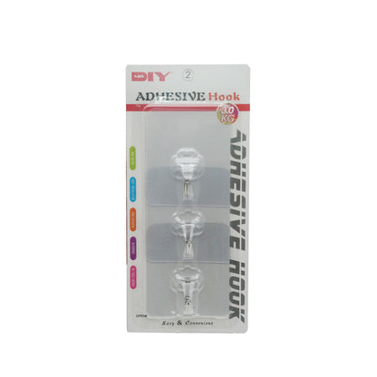 (MR.DIY) Square Adhesive Hooks - 3pcs