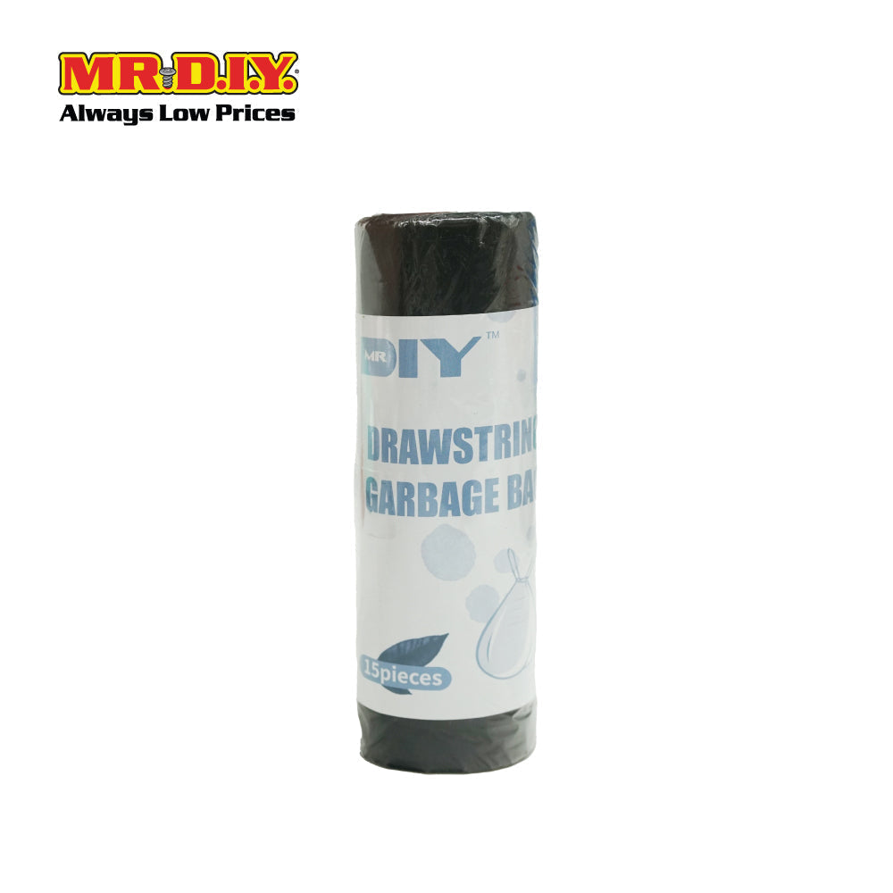 (MR.DIY) Drawstring Plastic Garbage Bag (15pcs)
