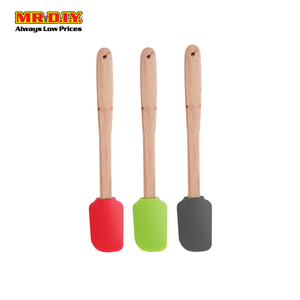 (MR.DIY) AIDAOU Wooden Handle Silicone Spatula (29cm)