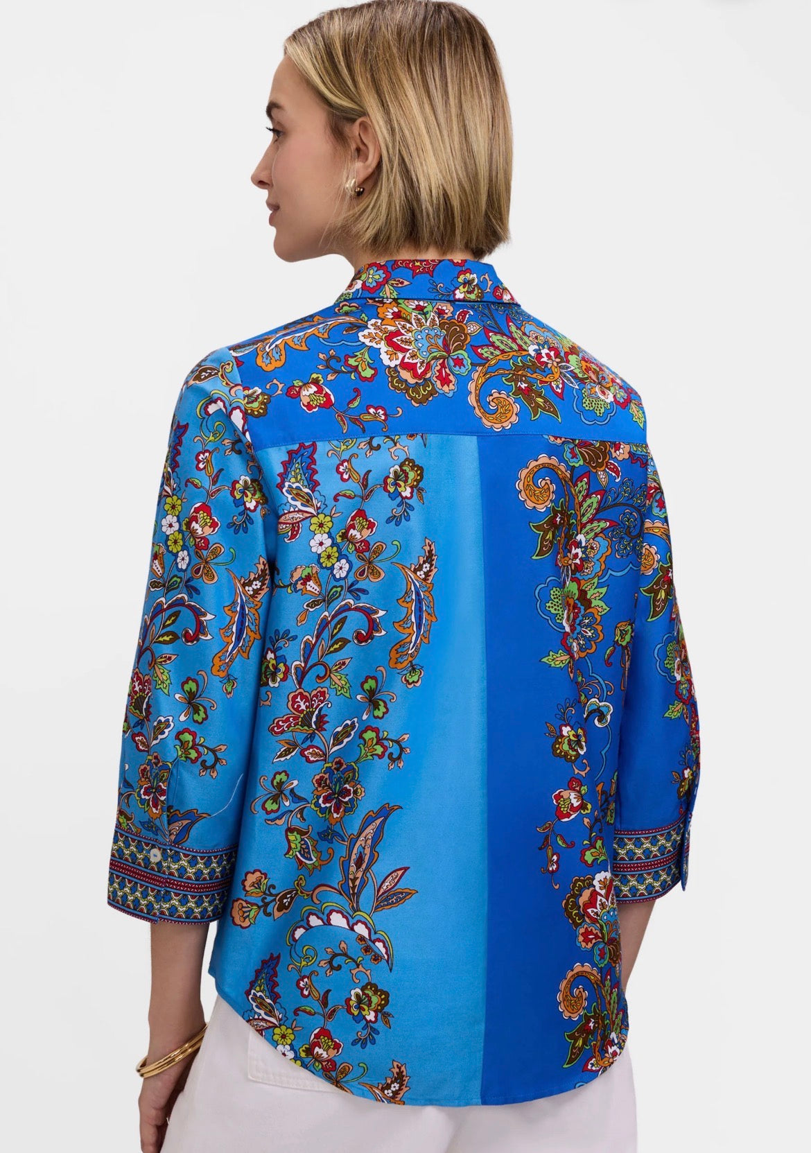 Margaret Jacobean Floral 3/4 Sleeve Shirt
