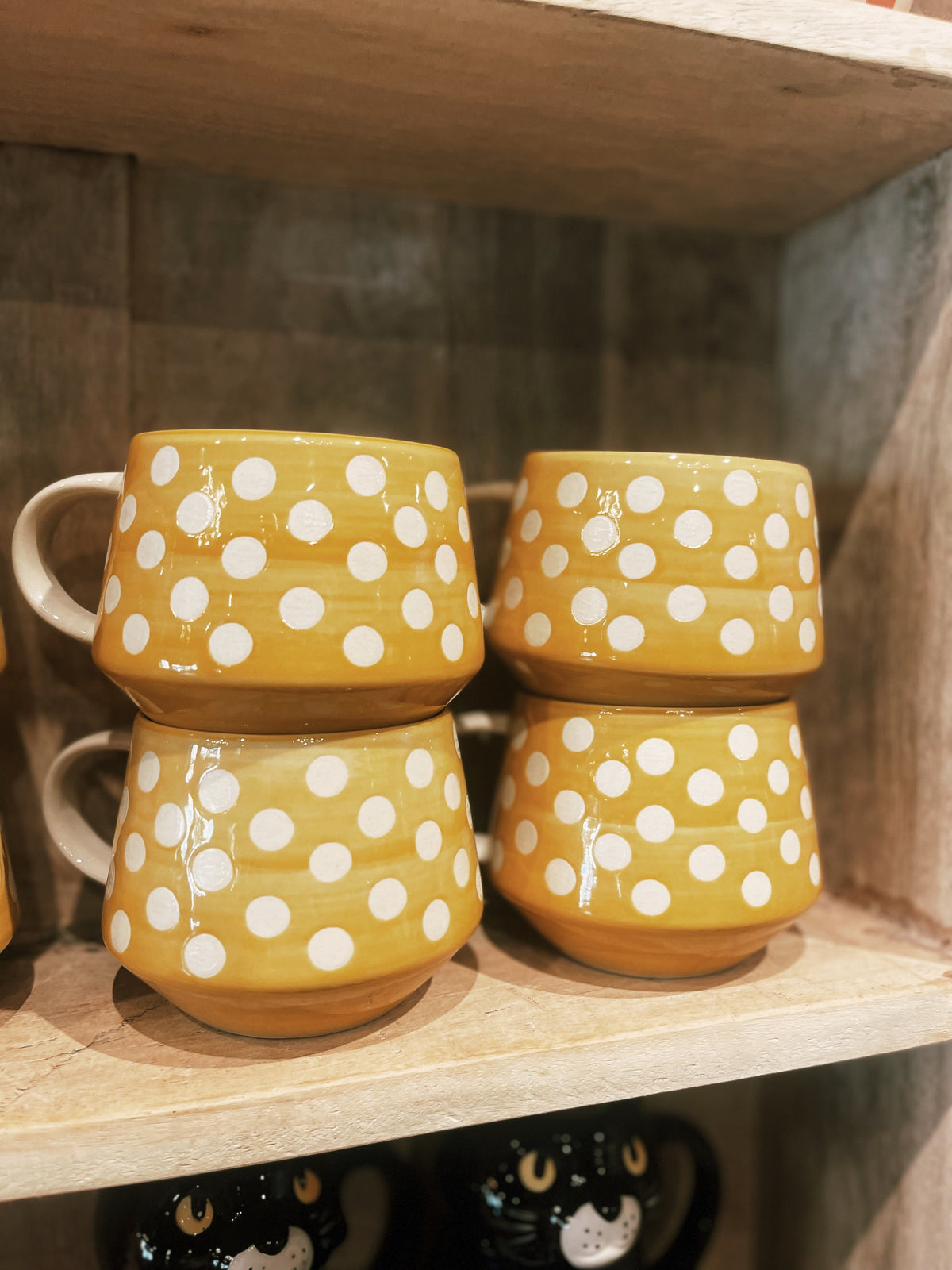 Pastel Polka Dot Mugs