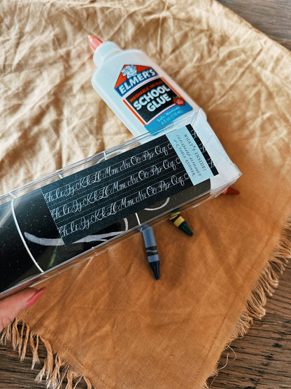 Chalkboard Alphabet Table Runner