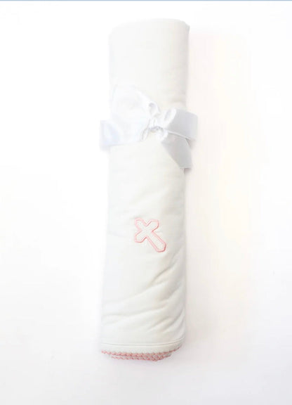 Pink Cross Pip Blanket