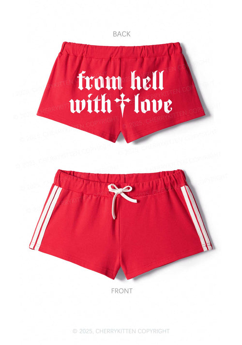 From Hell With Love Y2K Drawstring Mini Shorts Cherrykitten