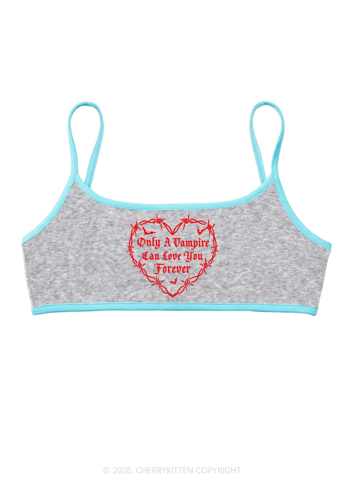 Halloween Vampire Love You Forever Y2K Super Crop Cami Cherrykitten
