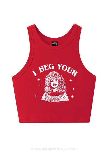 I Beg Your DP Y2K Crop Tank Top Cherrykitten