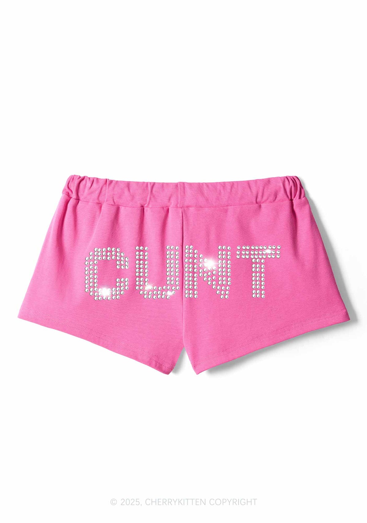 Rhinestone Cxxt Y2K Drawstring Mini Shorts Cherrykitten