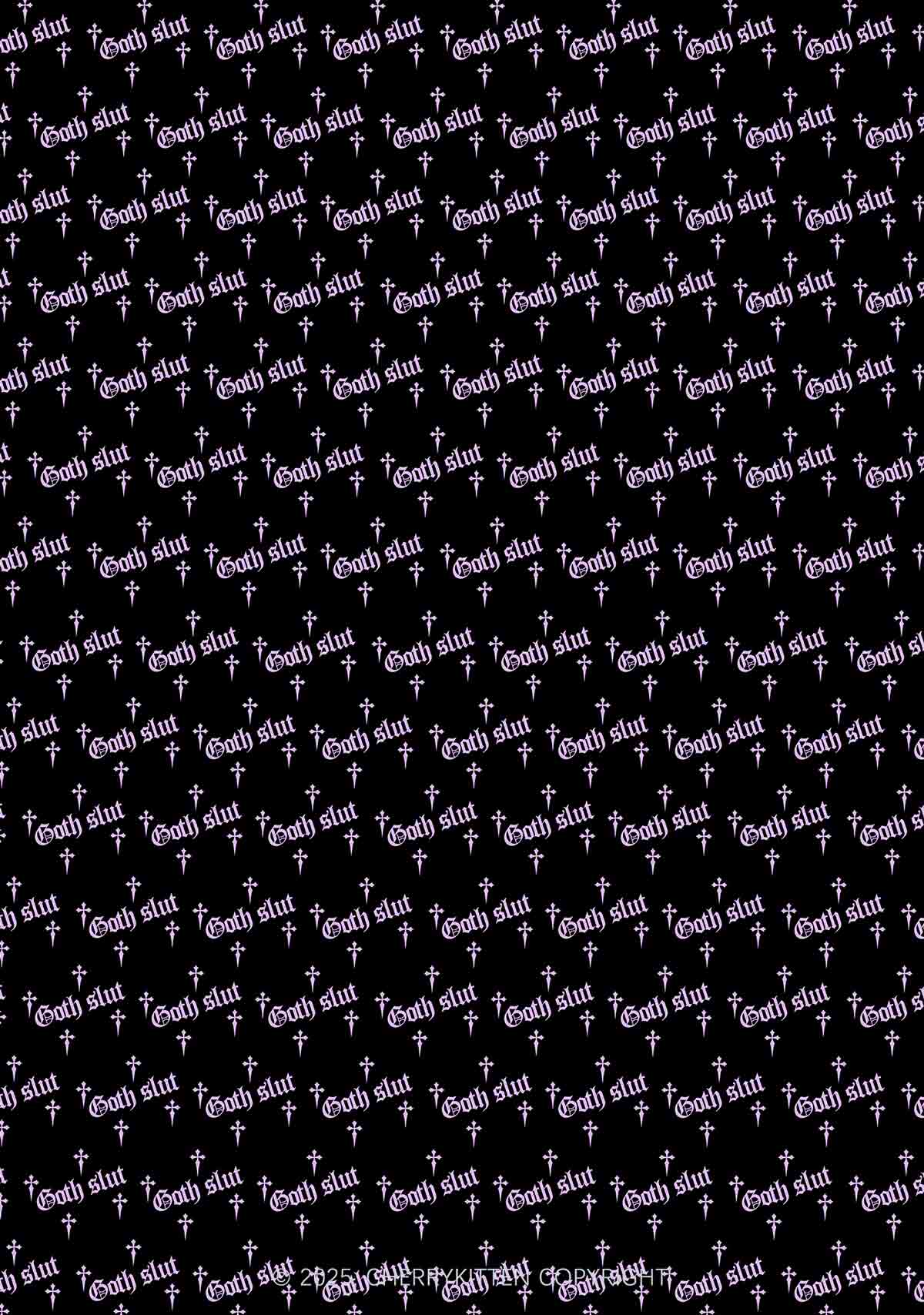 Halloween Pink Goth Slxt Y2K Print Slip Dress Cherrykitten
