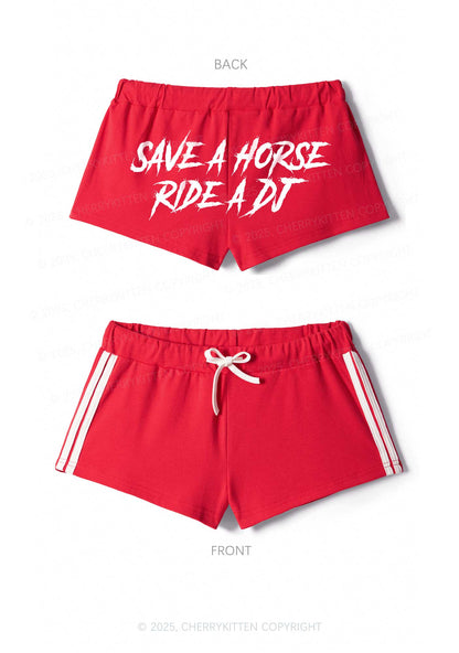 Save Horse Ride DJ Y2K Drawstring Mini Shorts Cherrykitten