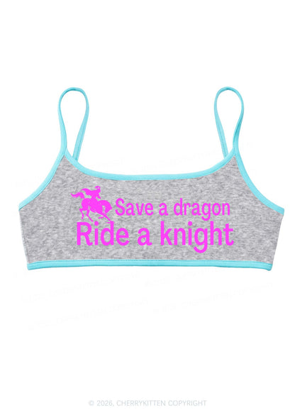 Save Dragon Ride Knight Y2K Super Crop Cami Cherrykitten