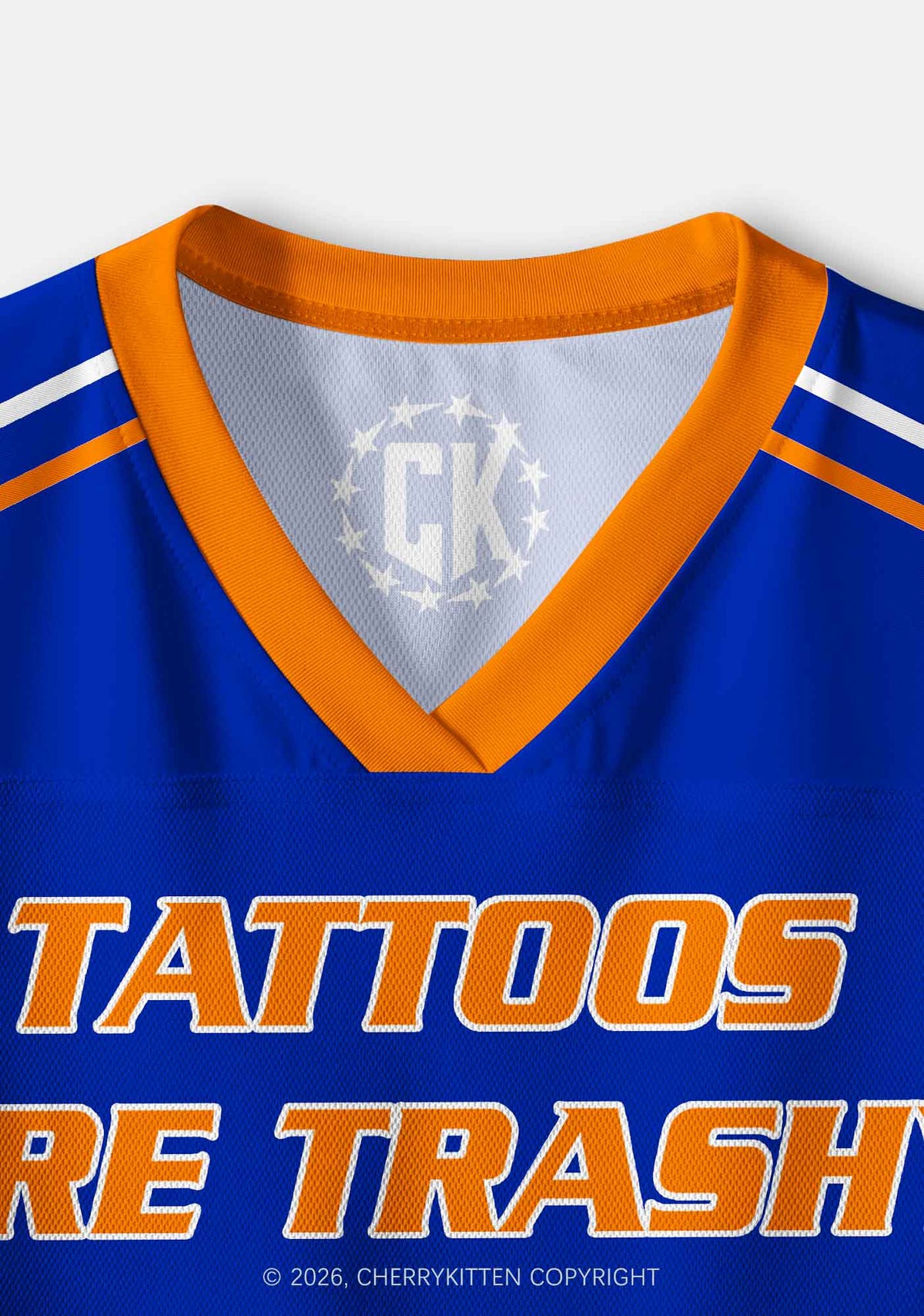 Blue Tattoos Are Trashy Y2K Crop Sport Jersey Shirts Cherrykitten