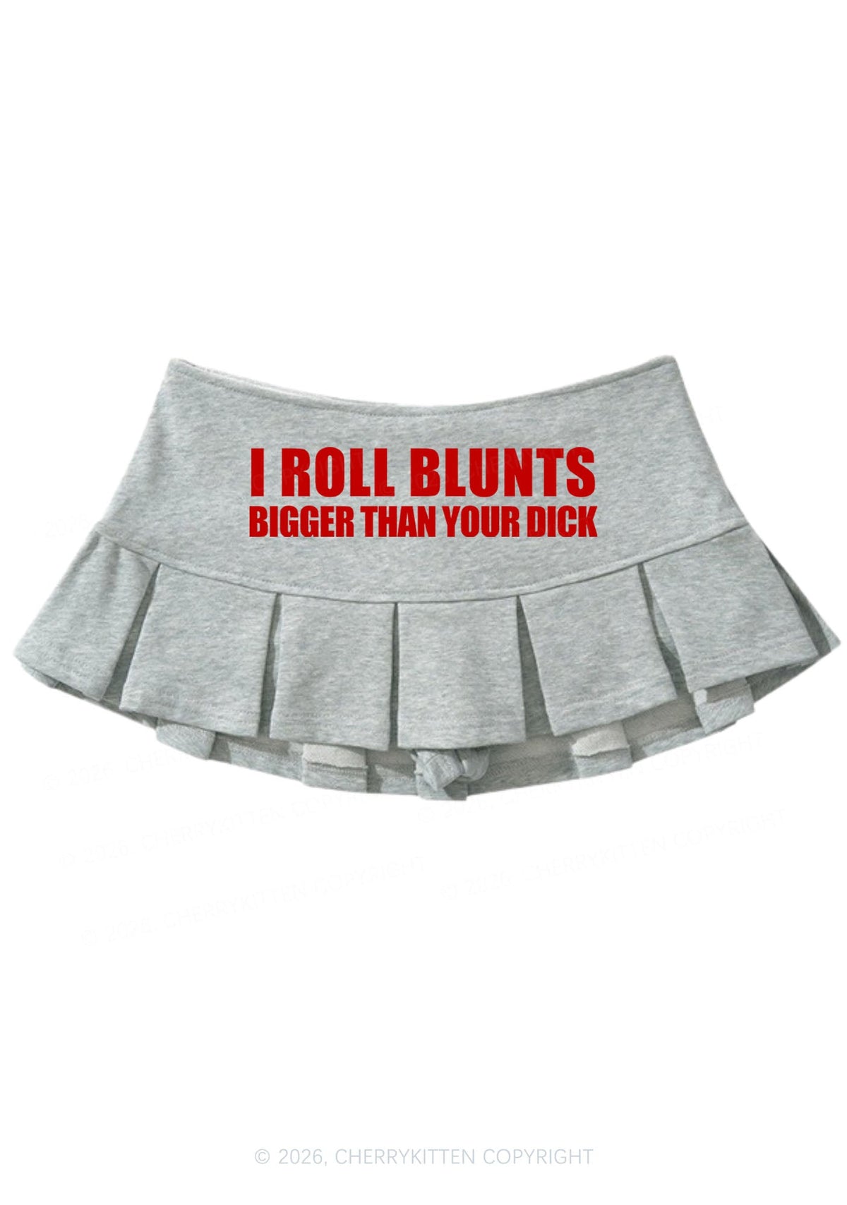 I Roll Blunts Y2K Mini Pleated Skirts Cherrykitten