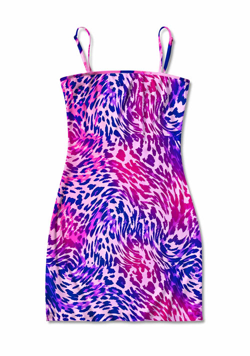 Bisexual Leopard Pride Y2K Print Slip Dress Cherrykitten