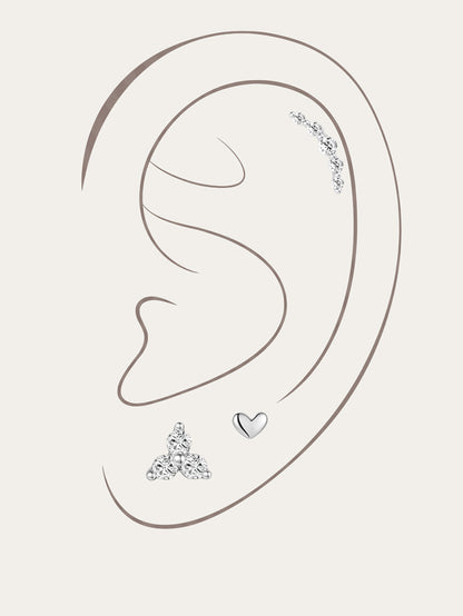 KOSINER 14K Solid Gold Minimalist Versatile Stud Set