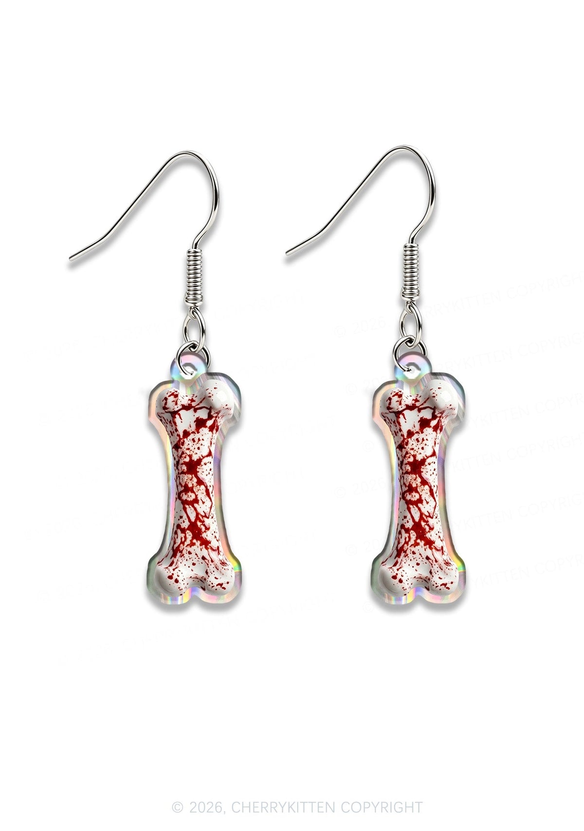 Halloween Blood Bone Y2K Acrylic Earrings Cherrykitten