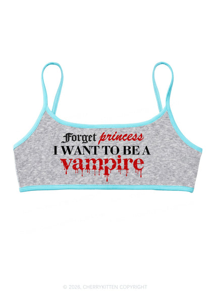 Halloween Want To Be Vampire Y2K Super Crop Cami Cherrykitten