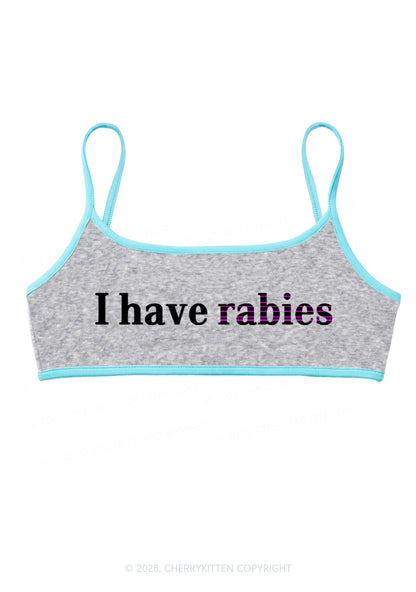 I Have Rabies Y2K Super Crop Cami Cherrykitten