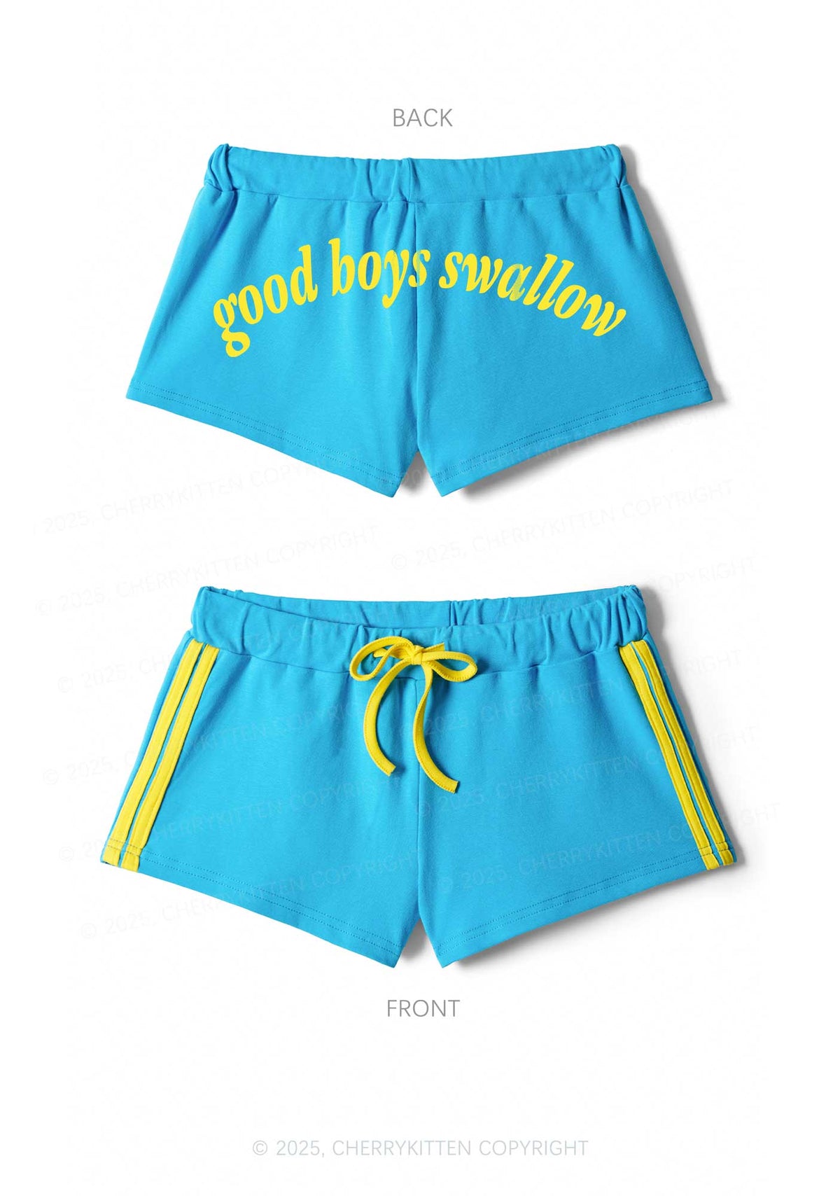 Good Boys Swallow Y2K Drawstring Mini Shorts Cherrykitten