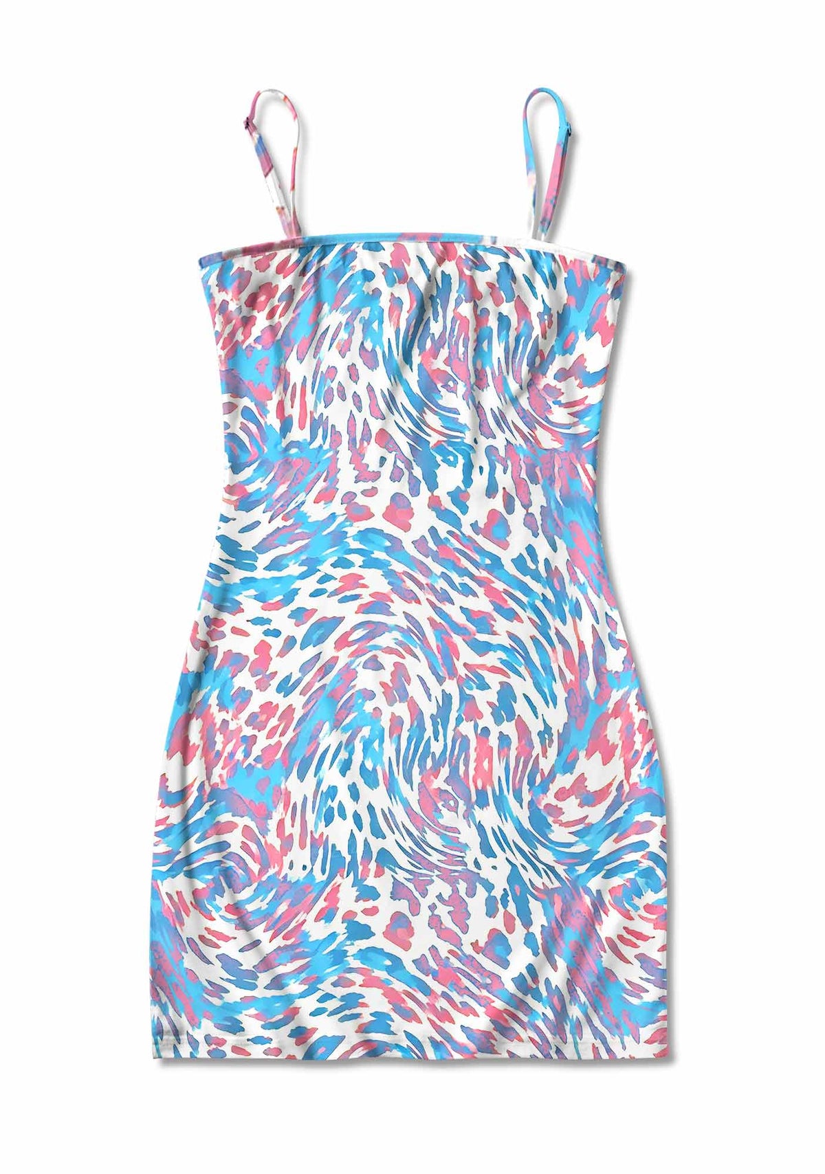 Trans Leopard Pride Y2K Print Slip Dress Cherrykitten