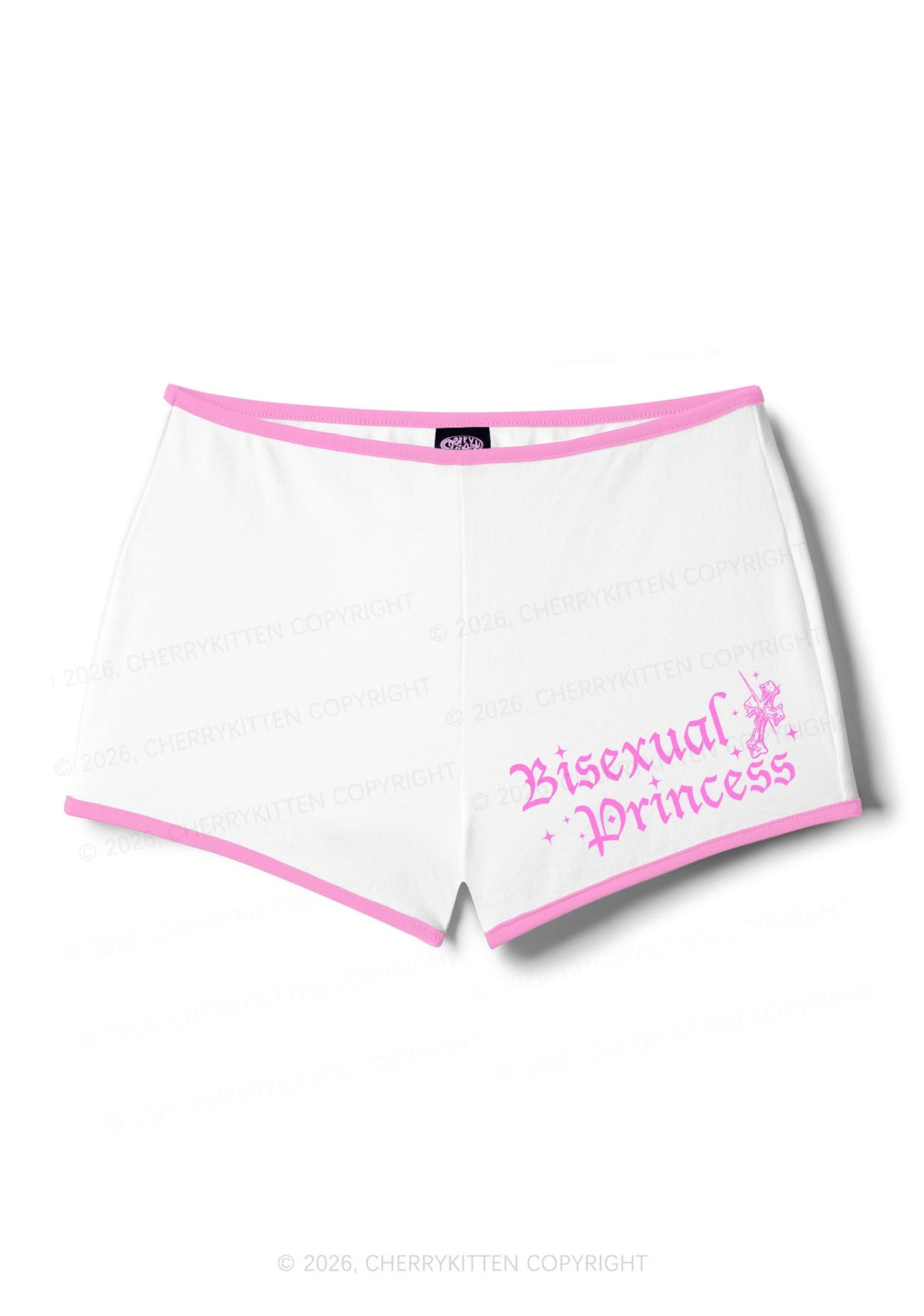 Bisexual Princess Pride Y2K Booty Shorts Cherrykitten