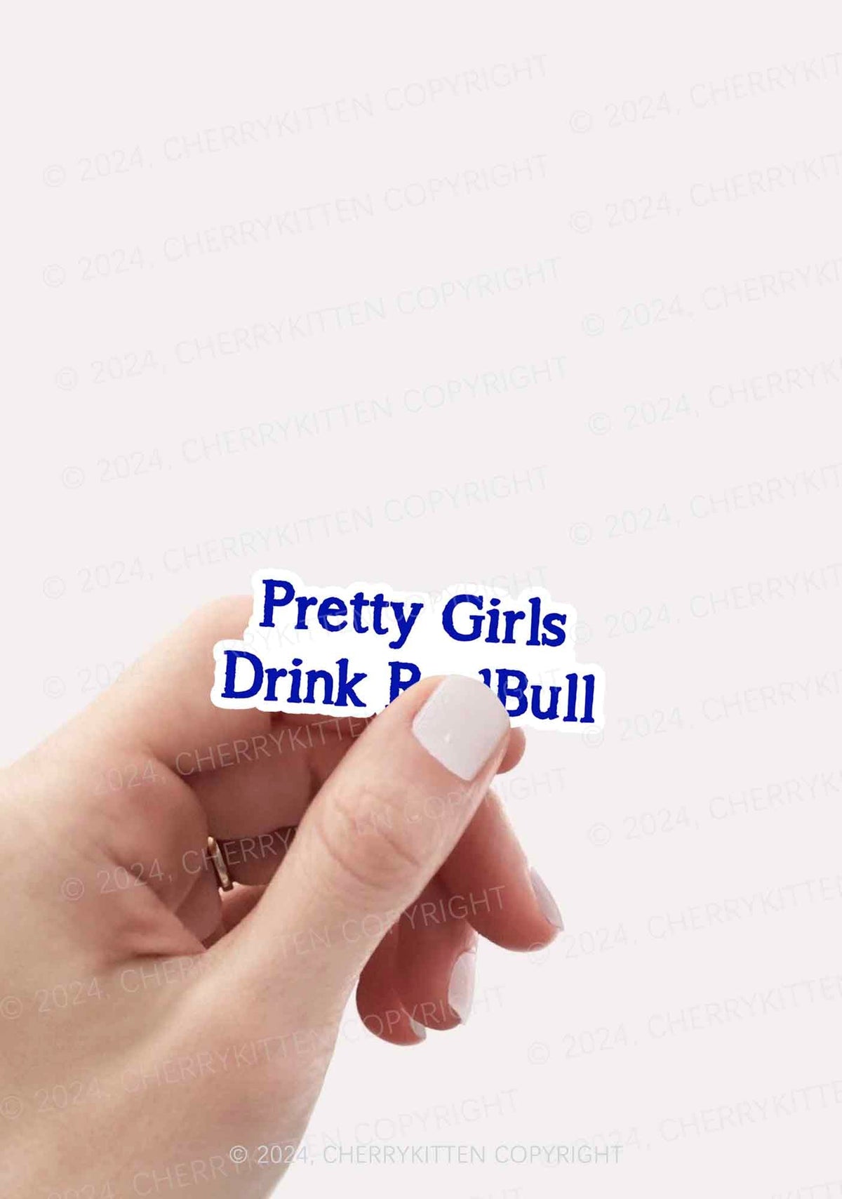 Pretty Girls Drink Red 1Pc Y2K Sticker Cherrykitten