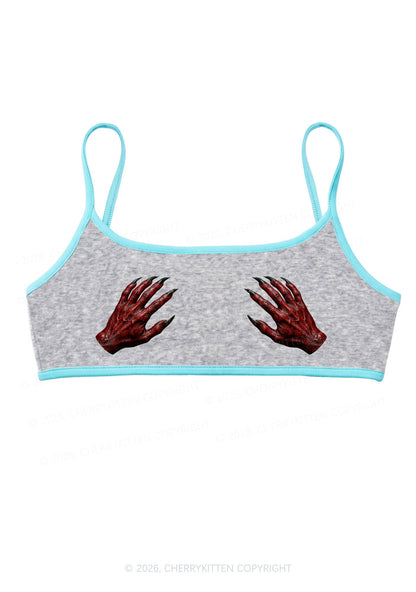 Halloween Satan Hands Y2K Super Crop Cami Cherrykitten