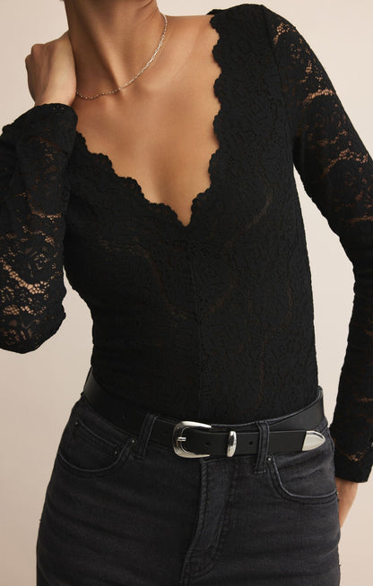 Nightfall Lace Bodysuit Black