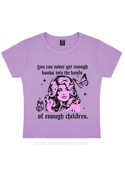 Get Enough Books Into Children Y2K Baby Tee Cherrykitten
