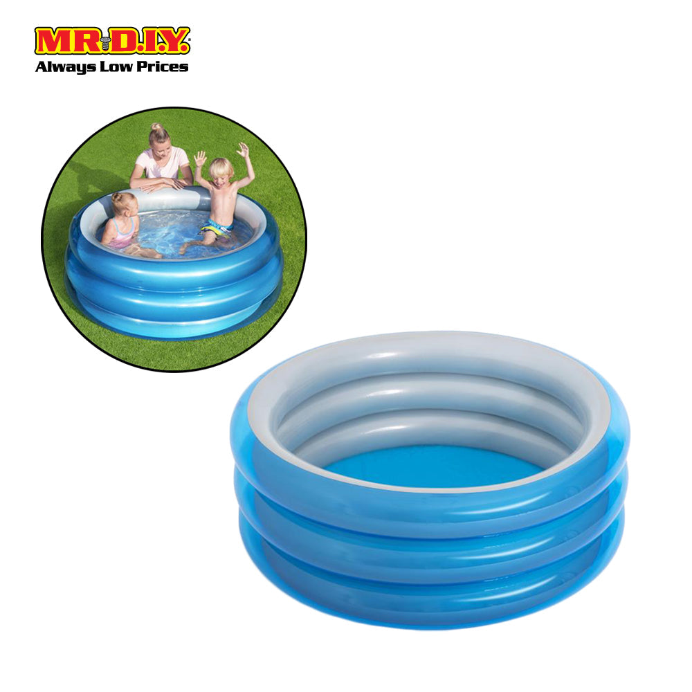 BESTWAY Metallic Round 3-Ring Inflatable Kids Swimming Pool (1.5m x 53cm)