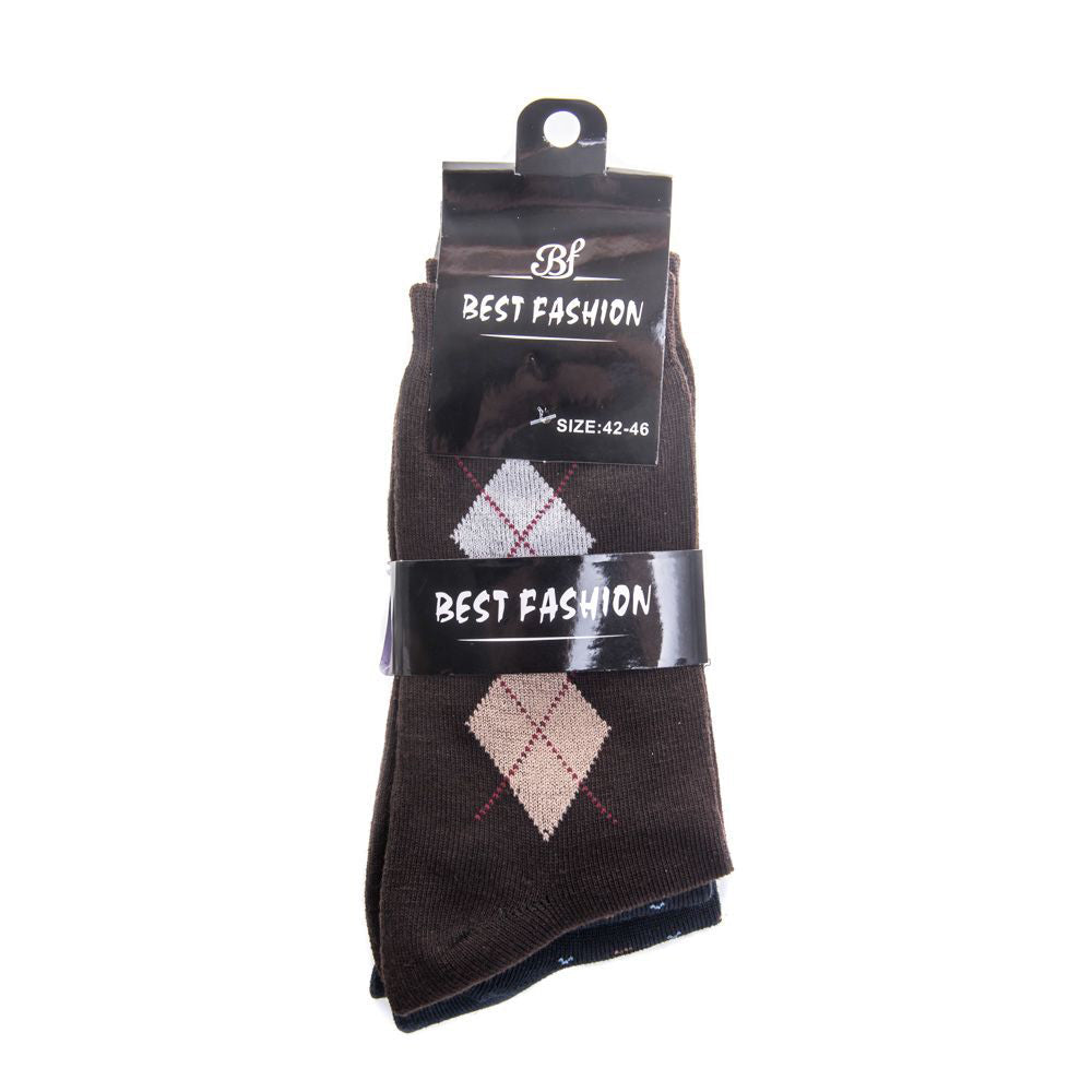 (MR.DIY) Fashion Long Men's Sock (3 pairs)