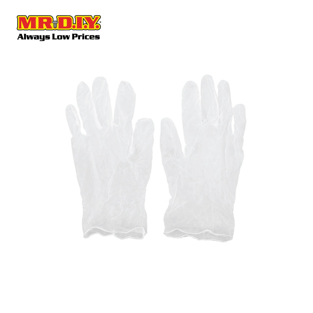 (MR.DIY) Disposable Clear Vinyl Gloves (10pcs)