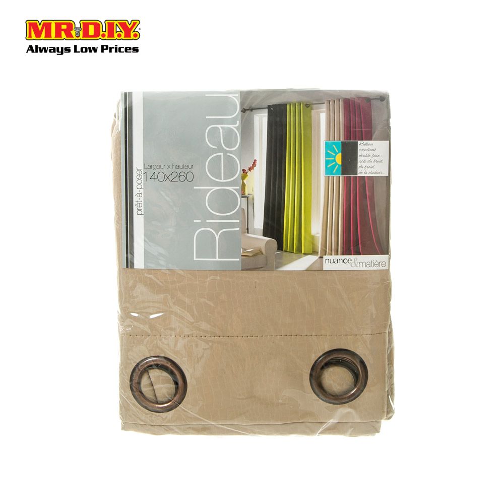 (MR.DIY) Brick Design Window Curtain Beige (140cm x 260cm)
