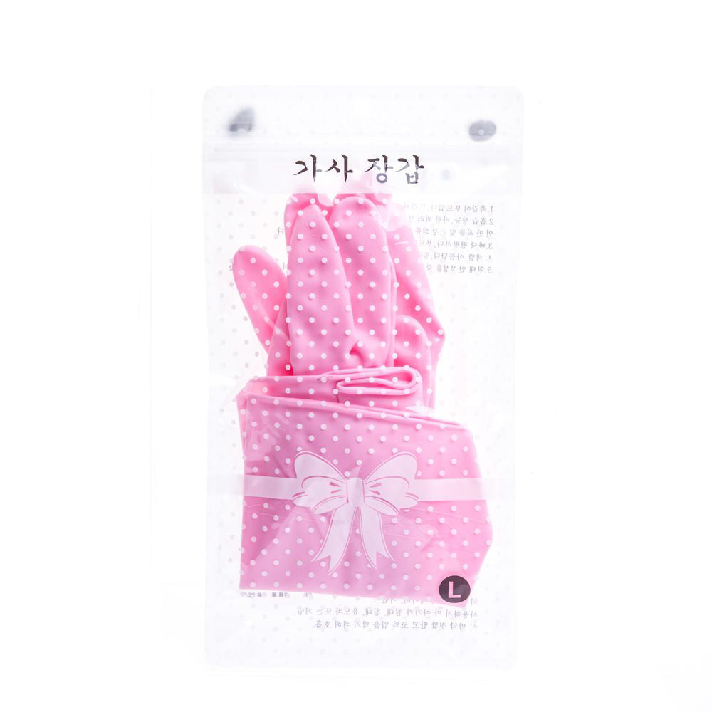 (MR.DIY) Rubber Gloves L (2pcs)-White-M