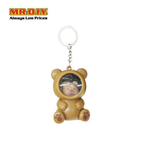 (MR.DIY) Cartoon Capybara LED Keychain (L12cmxH4cmxW4.5cm)