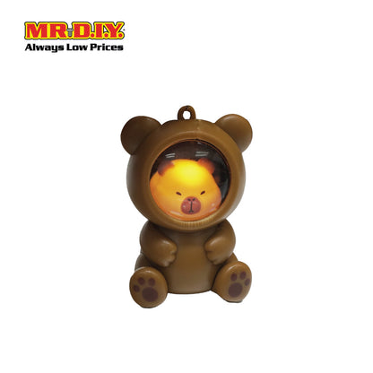 (MR.DIY) Cartoon Capybara LED Keychain (L12cmxH4cmxW4.5cm)