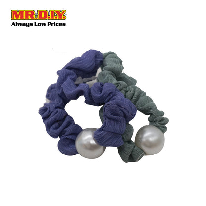 (MR.DIY) Lacey Hair Scrunchie With Pearl (2 pieces)