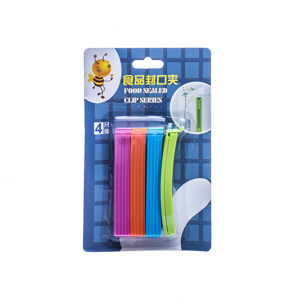 (MR.DIY) Multi-Colour Food Sealing Clips (4pcs)