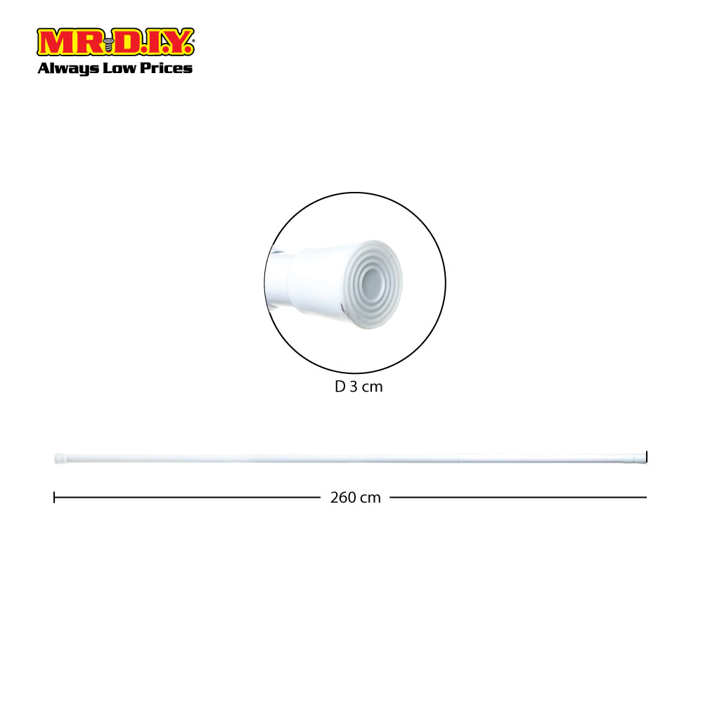 (MR.DIY) Versatile Extendable Curtain Bar (141cm-260 cm)