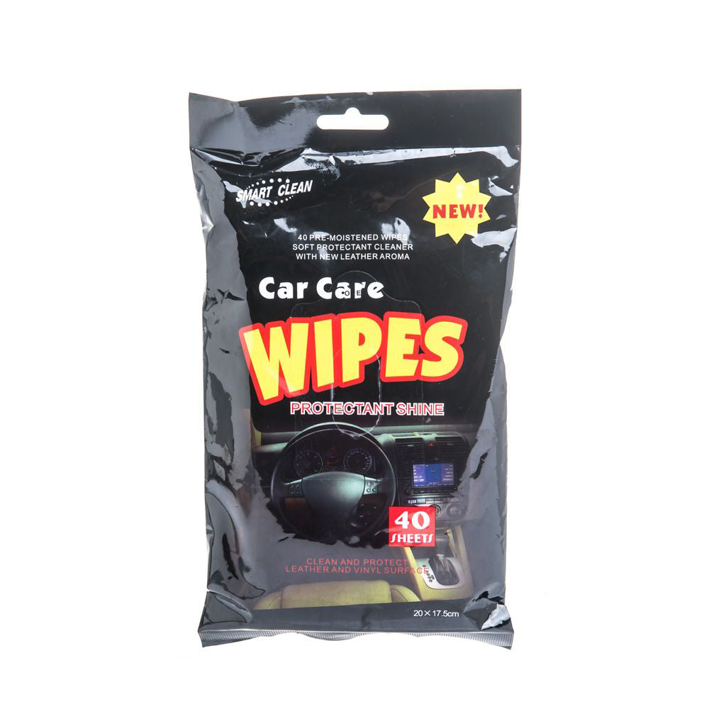 SMART CLEAN Car Care Wipes Pocket Wet Tissue (40pcs)