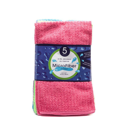 (MR.DIY) Microfiber Multi-Colour Square Towels (5pcs)