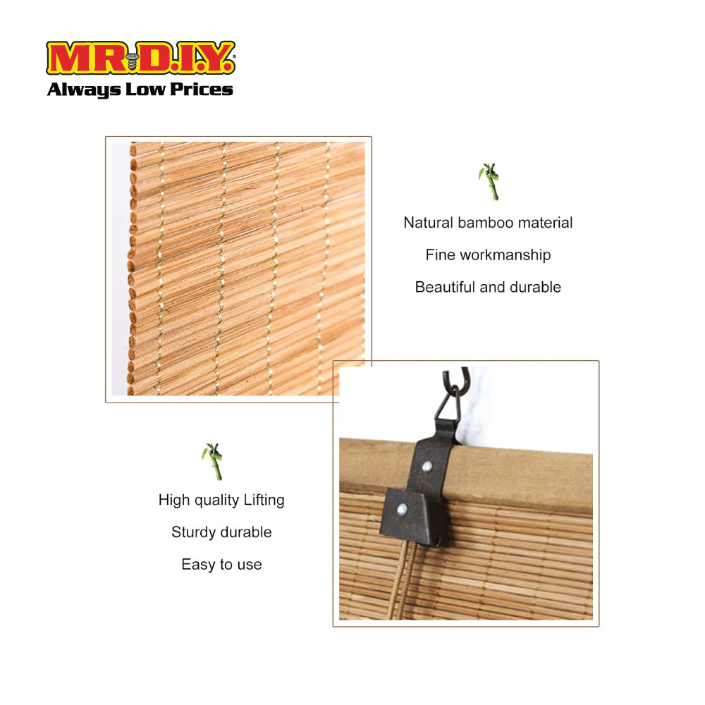 (MR.DIY) Bamboo Outdoor Curtain Blinds (150 X 175cm)