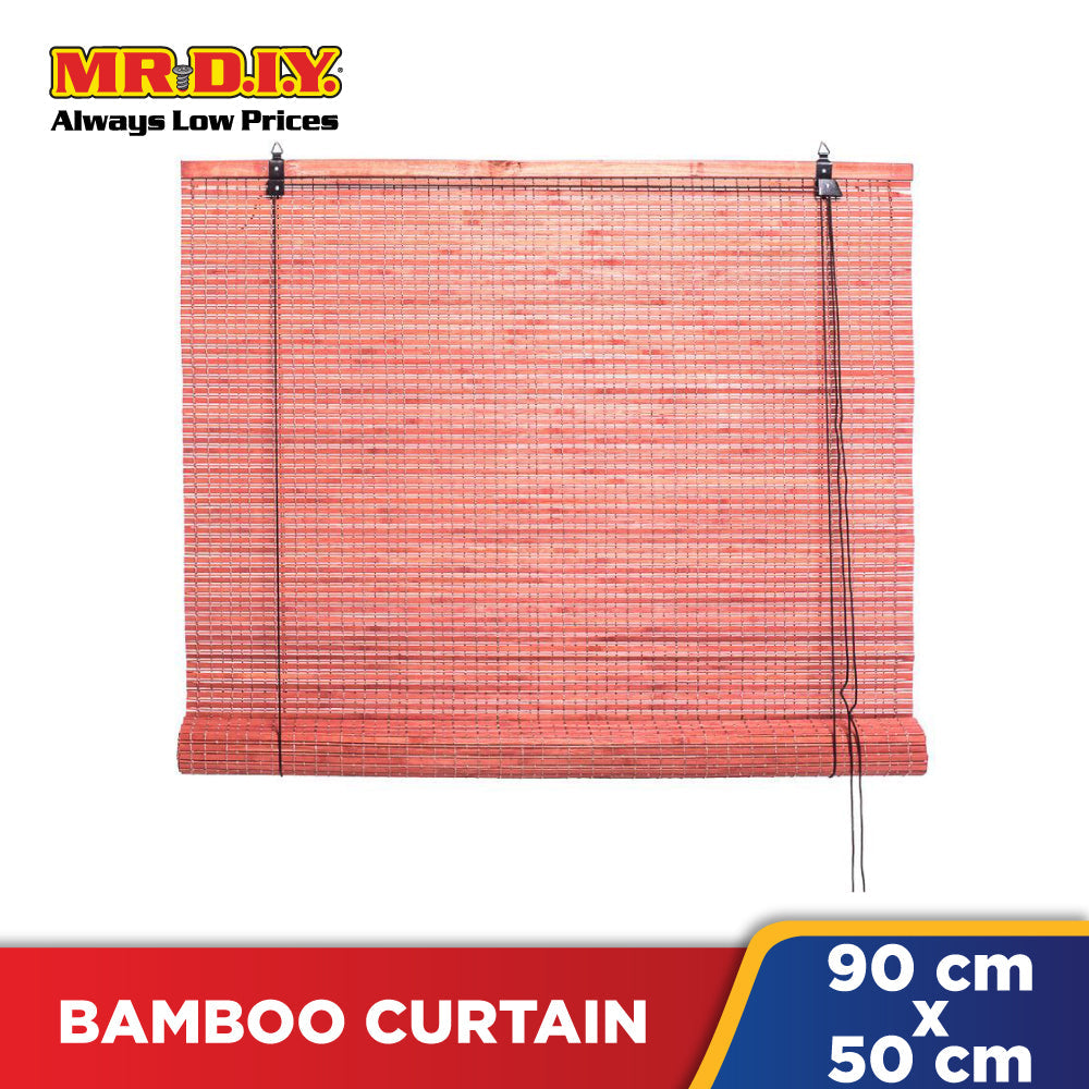 (MR.DIY) Natural Bamboo Roll-Up Blinds (90x50cm)