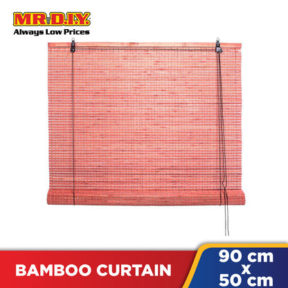 (MR.DIY) Natural Bamboo Roll-Up Blinds (90x50cm)