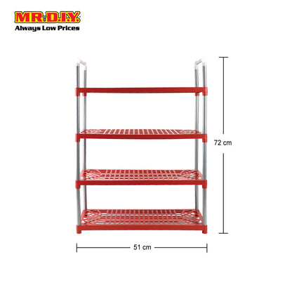 High Quality 4 Tier Plastic Shoe Shelf 1620