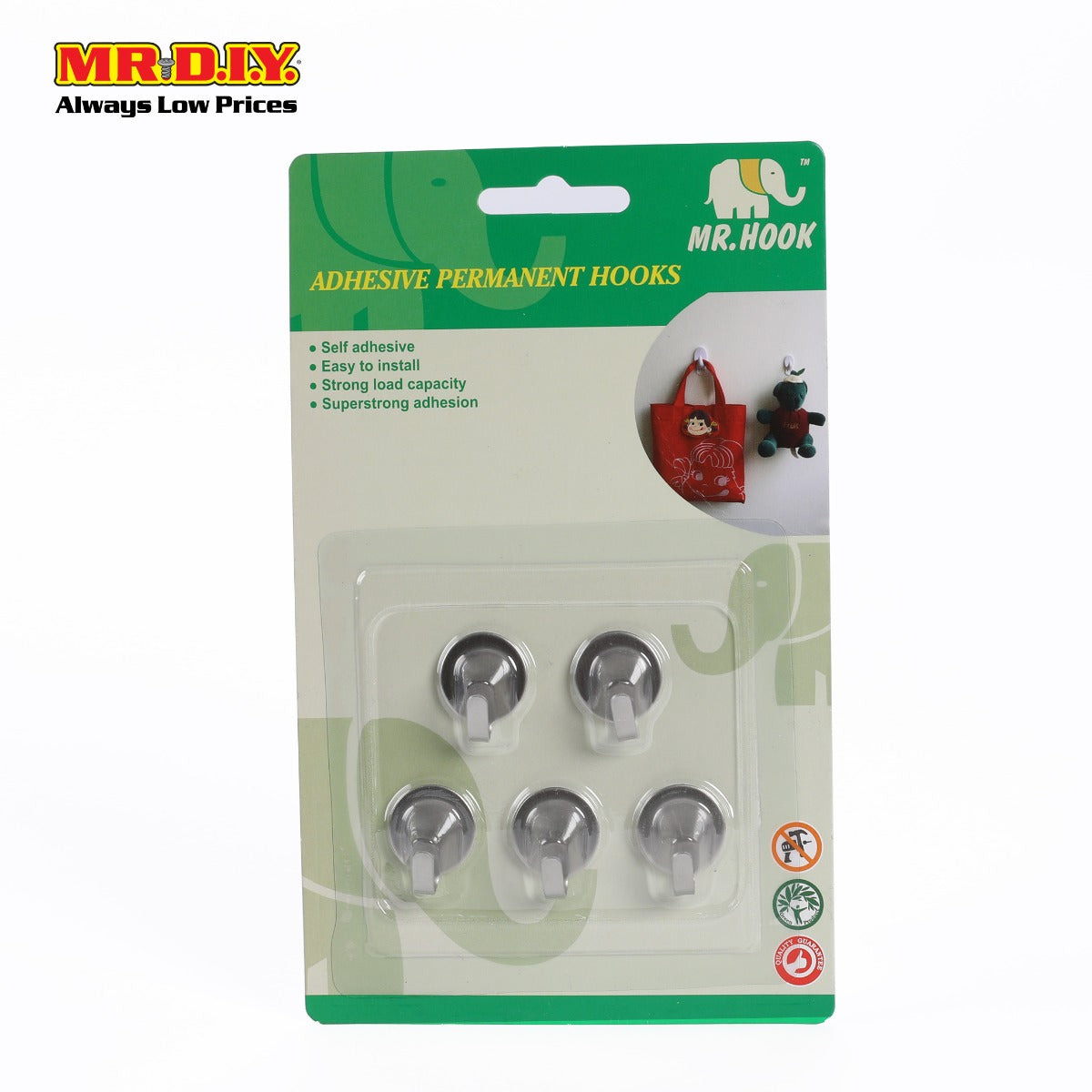 MR HOOK Adhesive Permanent Hooks HT09