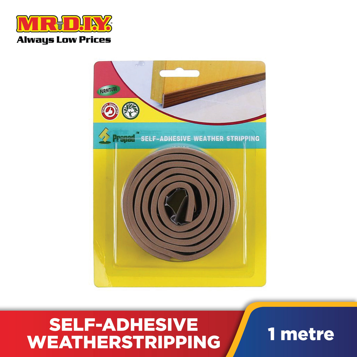 (MR.DIY) Self Adhesive Silicone Door Seal (1M)