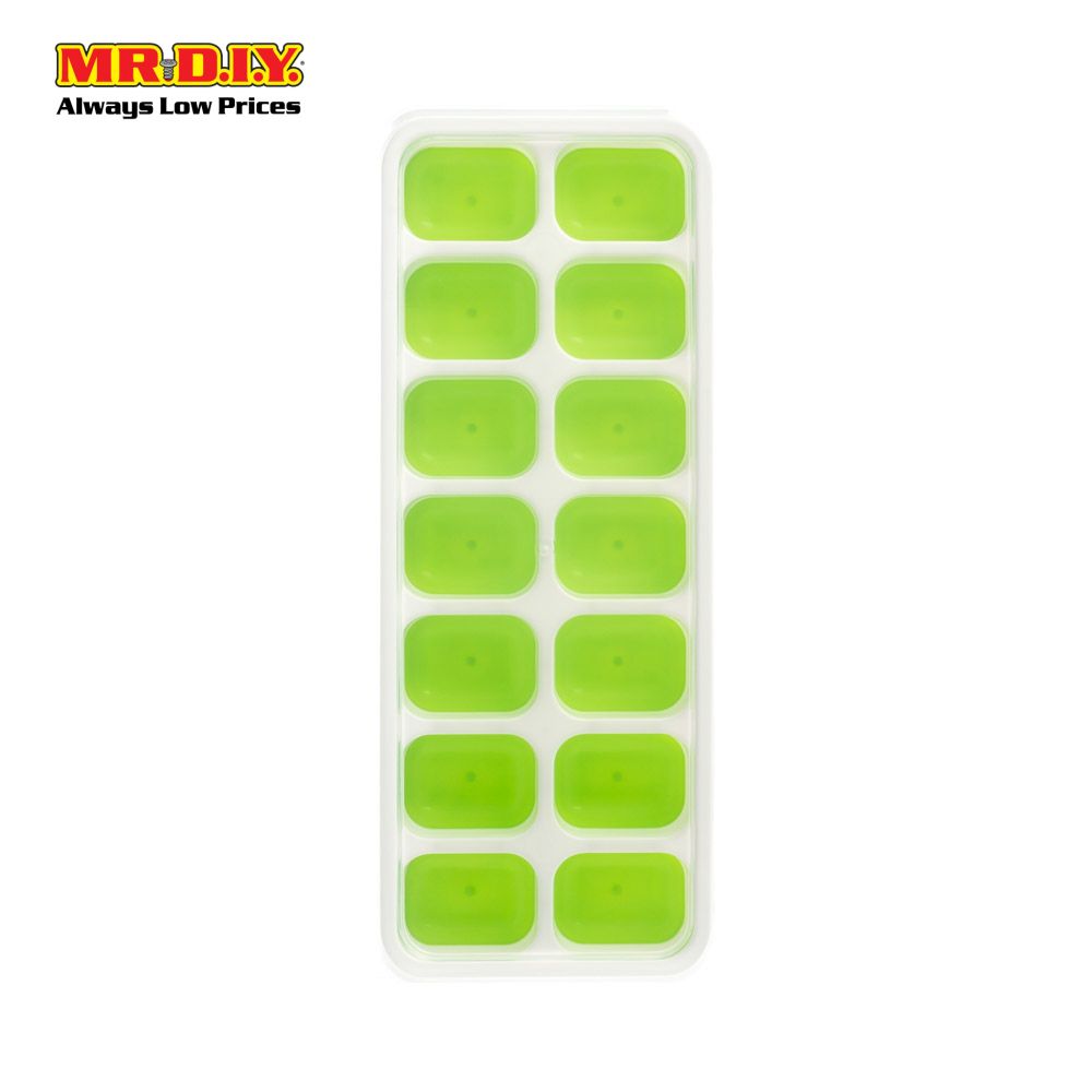 (MR.DIY) Plastic Ice Cube Tray Container with Lid (1pc)