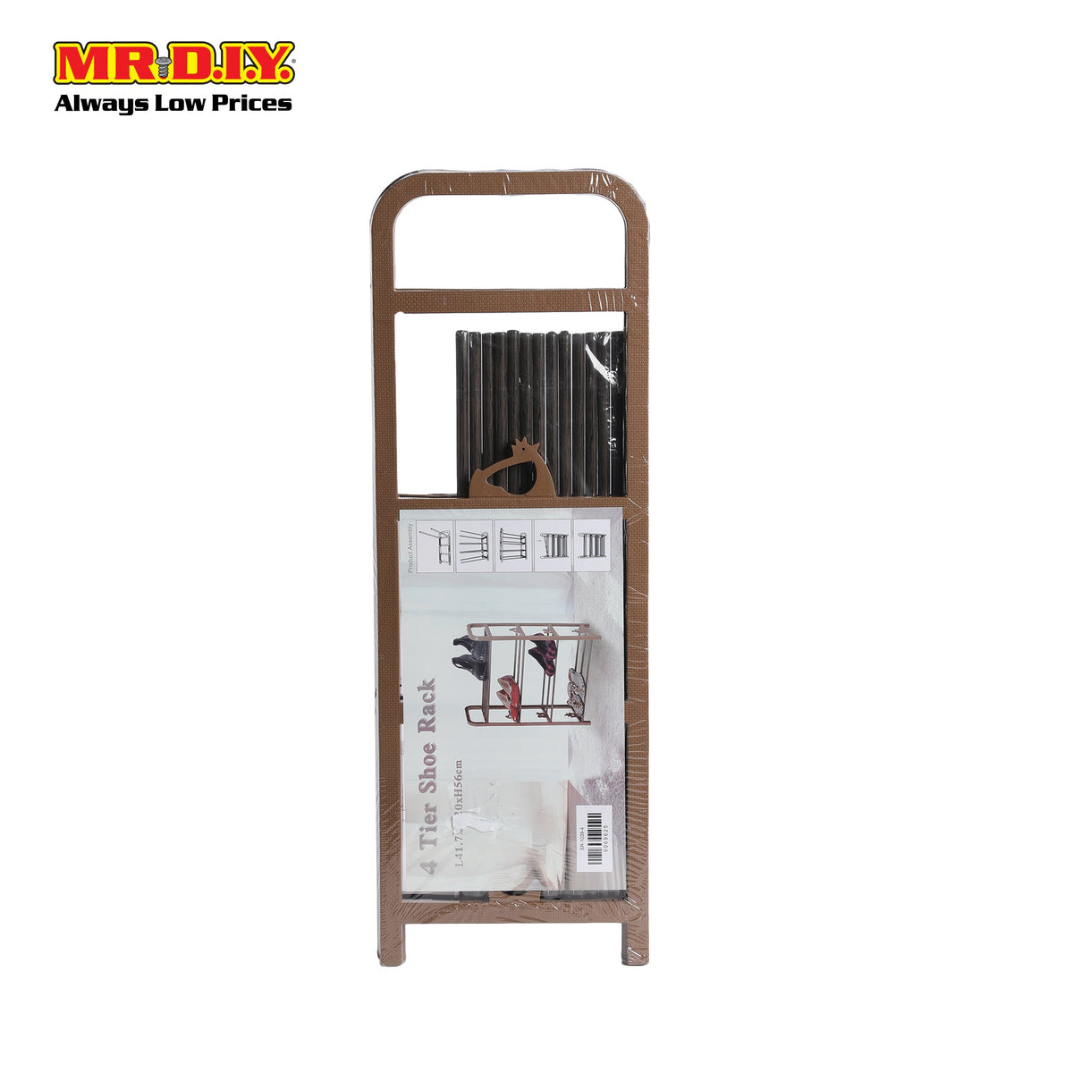 (MR.DIY) 4-Tier Organizer Shoe Rack (41cm x 56cm)